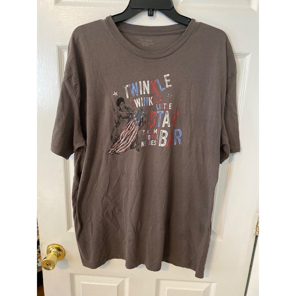 Twinkle Twinkle Little Star Take Me To The Nearest Bar Graphic T-Shirt 2XL Gray